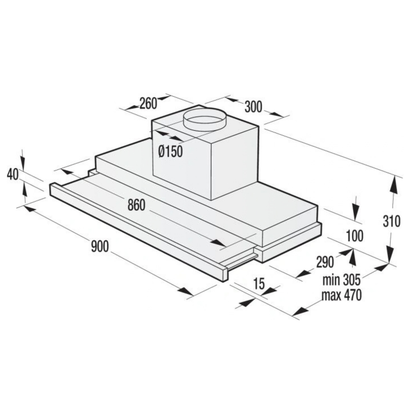 Gorenje BHP623E13X 60cm telescopic cooker Hood