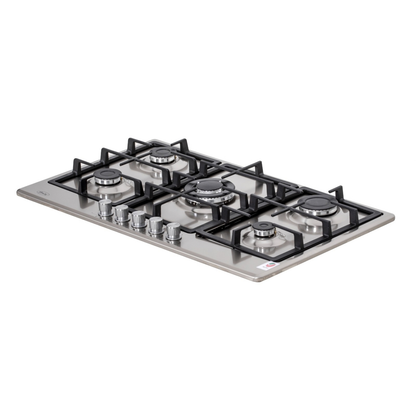 Terim 5 Burner Built-in Gas Hob TERBIGH905SS Silver 90cm