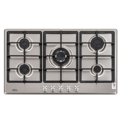 Terim 5 Burner Built-in Gas Hob TERBIGH905SS Silver 90cm